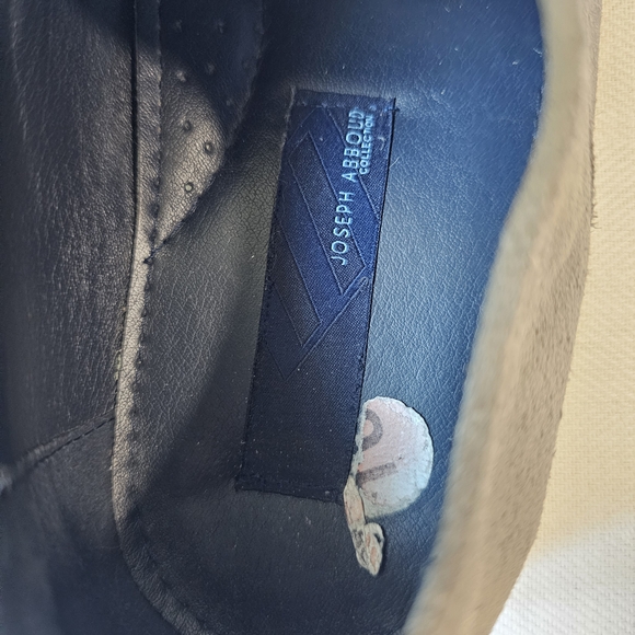 Joseph Abboud Mens suede wingtip shoes Grey Size 10 Preppy Classic - Picture 6 of 9